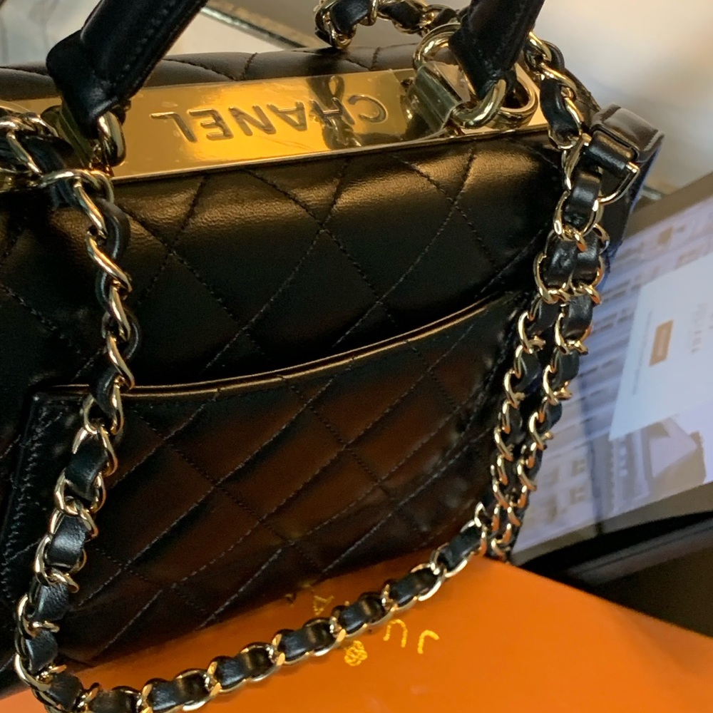 Authentic brand new Chanel Black Quilted Leather Handbag, limited edition
